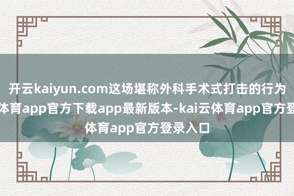 开云kaiyun.com这场堪称外科手术式打击的行为-kai云体育app官方下载app最新版本-kai云体育app官方登录入口