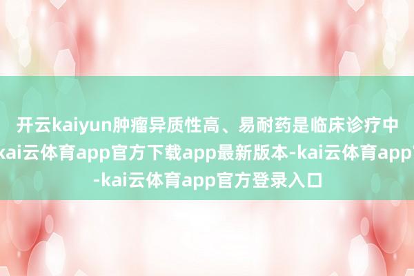 开云kaiyun　　肿瘤异质性高、易耐药是临床诊疗中的主要挑战-kai云体育app官方下载app最新版本-kai云体育app官方登录入口